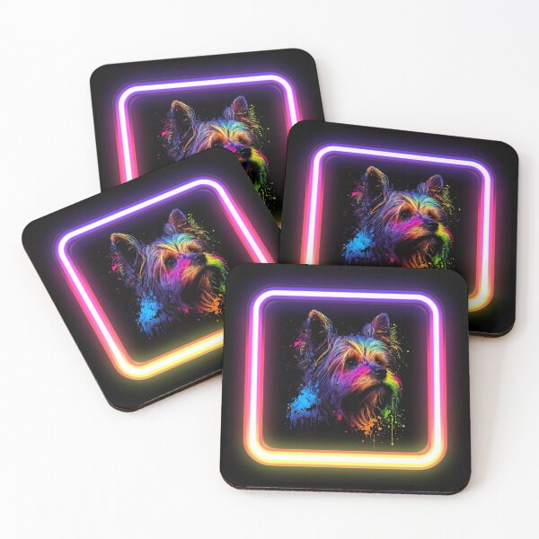Item preview, Yorkshire Terrier Neon Splatter Insta Dog designed and sold by The-Vault.