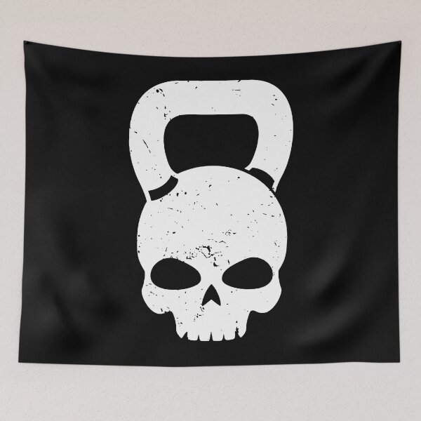 Item preview, Fitness Motivation Kettlebell Skull Workout designed and sold by JudyMann8258.