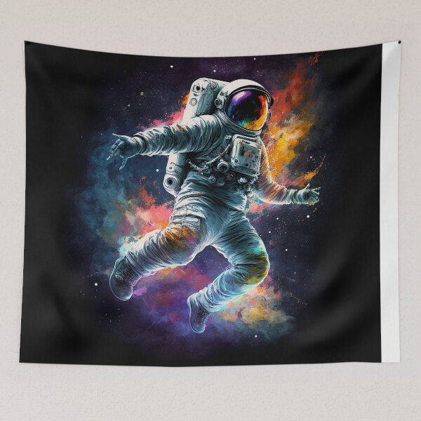 Item preview, Astronaut dancing in space cosmos designed and sold by ramith-concept.
