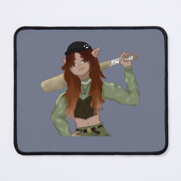 Item preview, Aesthetic Girl with Bat Drawing designed and sold by Michae5horpe.