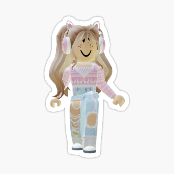 pinkaesthetic roblox girl Sticker for Sale by schielfxprome