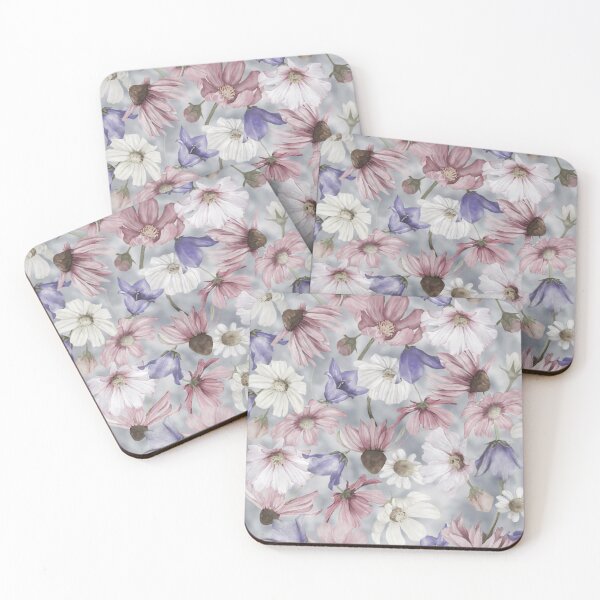 Item preview,  Echinaceas And Campanulas Vintage Surface Pattern  Design designed and sold by Tina Veenstra.