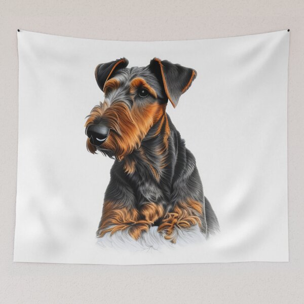 Item preview, Airedale Terrier, charcoal drawing, Ai Generated Art  designed and sold by ACC .