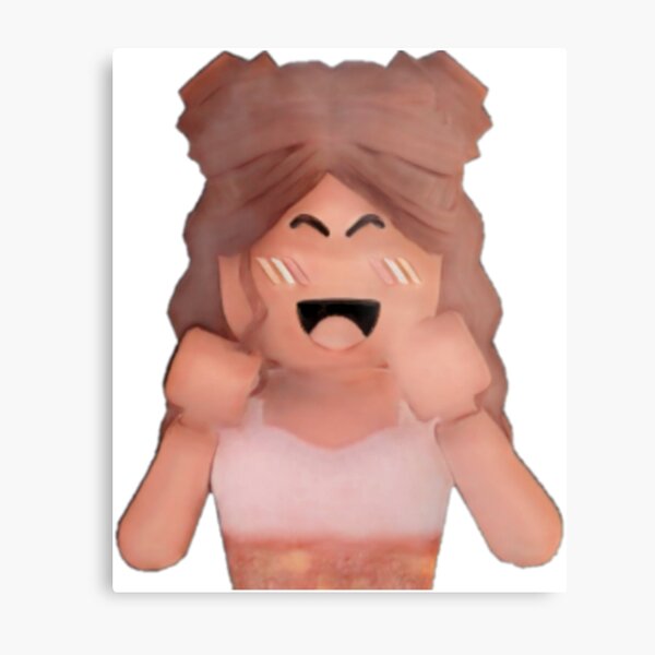 Roblox Woman Face Metal Prints for Sale