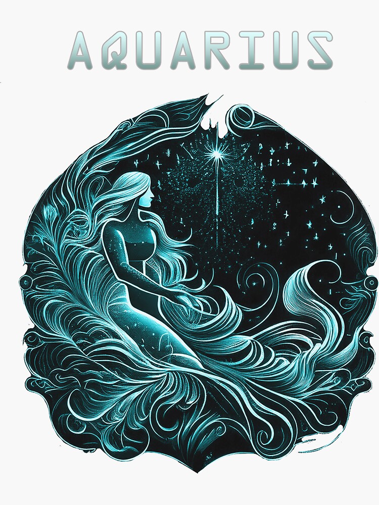 Aquarius zodiac sign Sticker