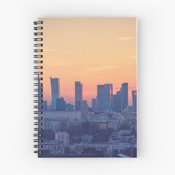 Item preview, Warsaw city center at sunset, aerial landscape designed and sold by Lukasz Szczepanski.