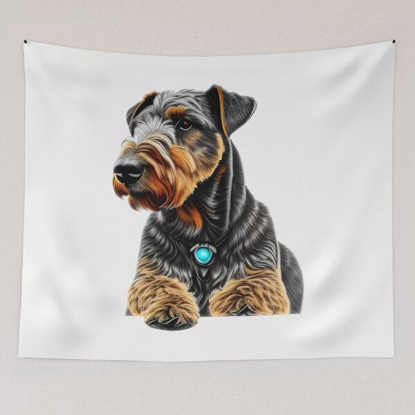 Item preview, Airedale Terrier, charcoal drawing, Ai Generated Art  designed and sold by ACC .