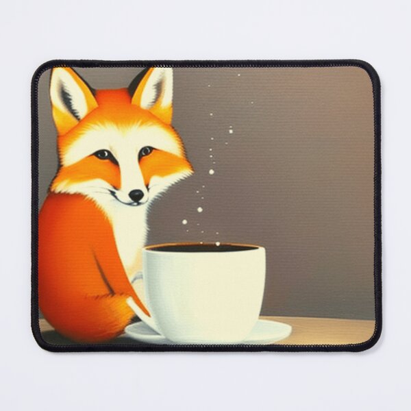 Item preview,  Morning Fox - cute coffee animal Poster designed and sold by skolfid brows ⭐⭐⭐⭐⭐ (5.0).