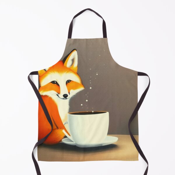 Item preview, Morning Fox - cute coffee animal Poster designed and sold by skolfid brows ⭐⭐⭐⭐⭐ (5.0).
