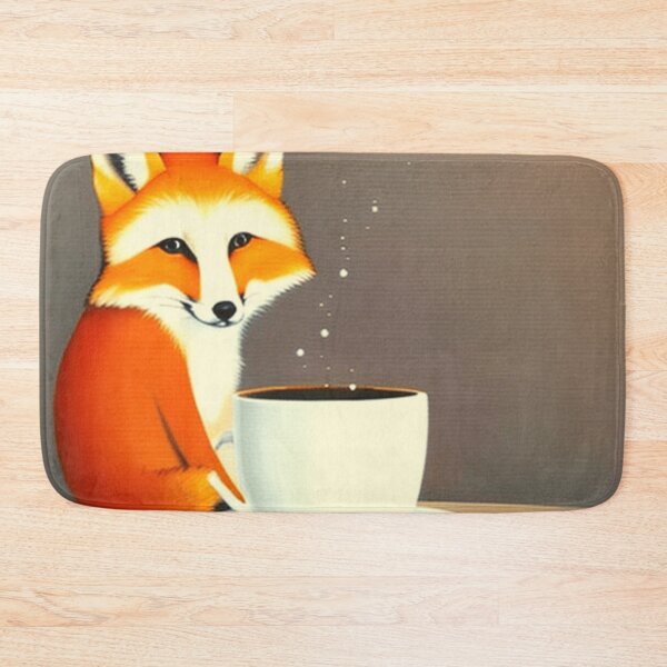Item preview,  Morning Fox - cute coffee animal Poster designed and sold by skolfid brows ⭐⭐⭐⭐⭐ (5.0).