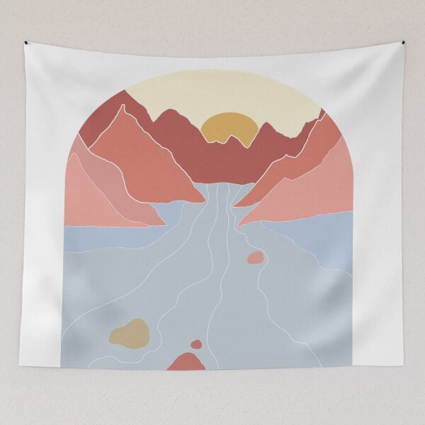 Item preview, Minimalist Sunrise mountain designed and sold by minimalistmco.