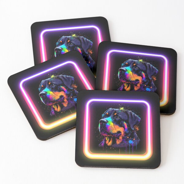 Item preview, Rottweiler Neon Splatter Insta Dog designed and sold by The-Vault.