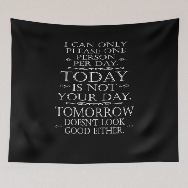 Item preview, I Can only please one person per day,today is not your day, tomorrow doesn't look good either designed and sold by Cheffsspecials.