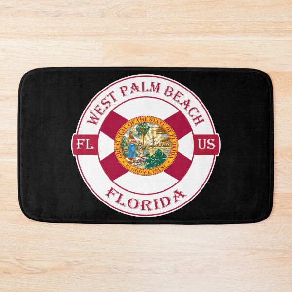 Item preview, West Palm Beach Florida Flag USA Seal Stamp Badge Travel Souvenir designed and sold by TeeHome.