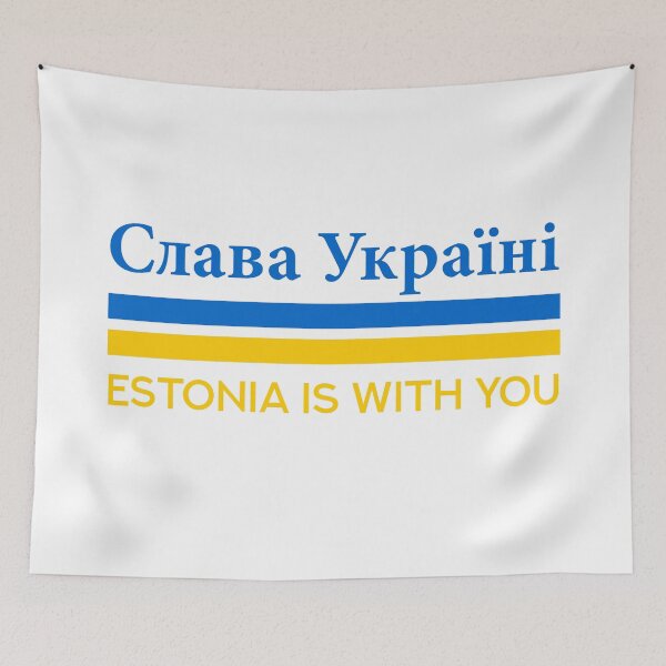 Item preview, Slava Ukraini | Слава Україні | Estonia support Ukraine designed and sold by ShineEyePirate.