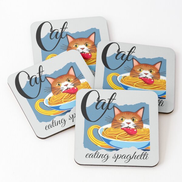Item preview, Cat Eating Spaghetti designed and sold by OMdesign10.