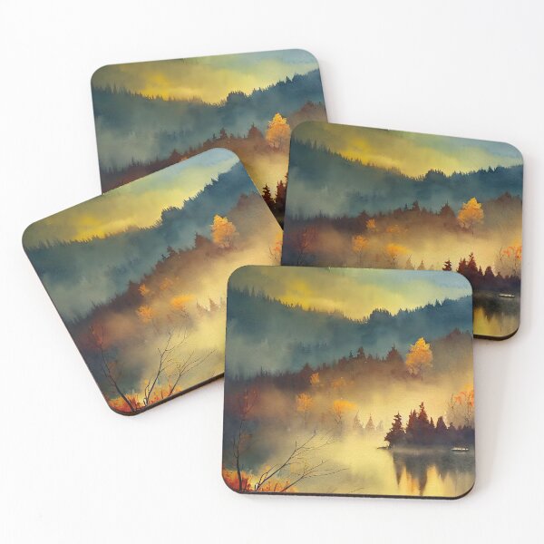 Item preview, Colorful Autumn Landscape Watercolor 19 designed and sold by Red Witch Art.