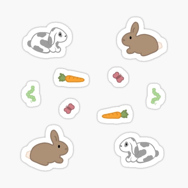 Item preview, Cute simple bunnies designed and sold by Cozy-Rose.