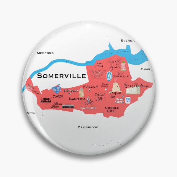 Item preview, somerville, mass map designed and sold by Mitra Farmand.