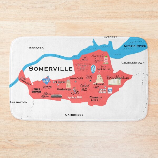 Item preview, somerville, mass map designed and sold by Mitra Farmand.