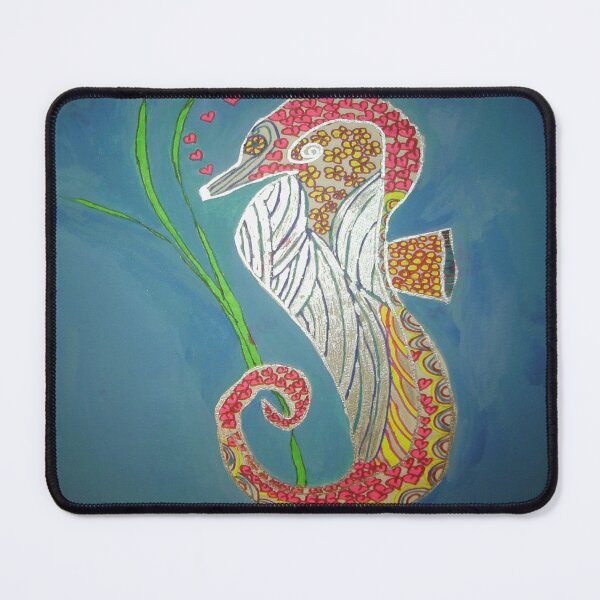 Item preview, Seahorse Zentangle Original Painting designed and sold by Missy69.