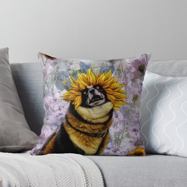 Item preview, Sunflower Shiba Inu designed and sold by TheGardenArtist.