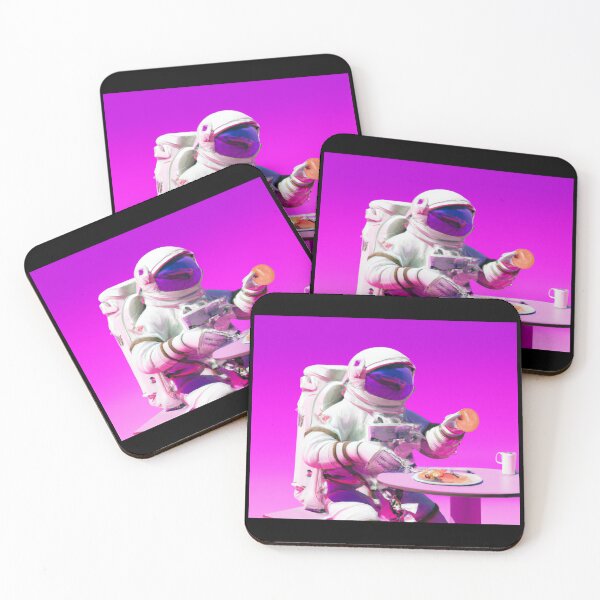 Item preview, Astronaut in Space I Love Pupusas and Horchata Neon Background | El Salvador designed and sold by kestrada2906.