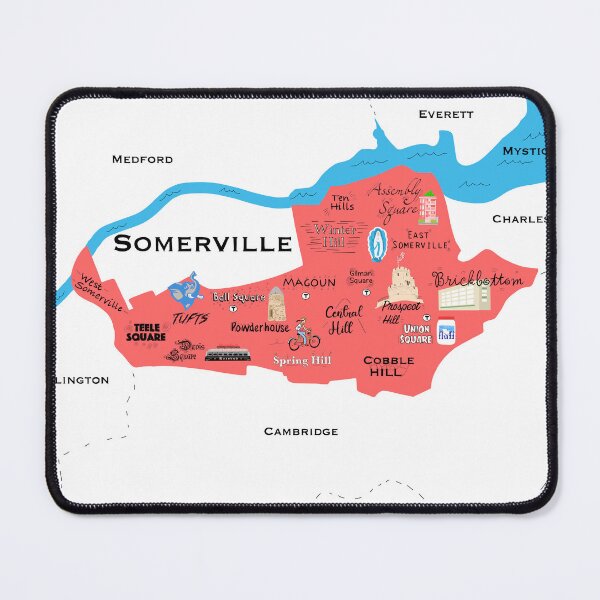 Item preview, somerville, mass map designed and sold by Mitra Farmand.
