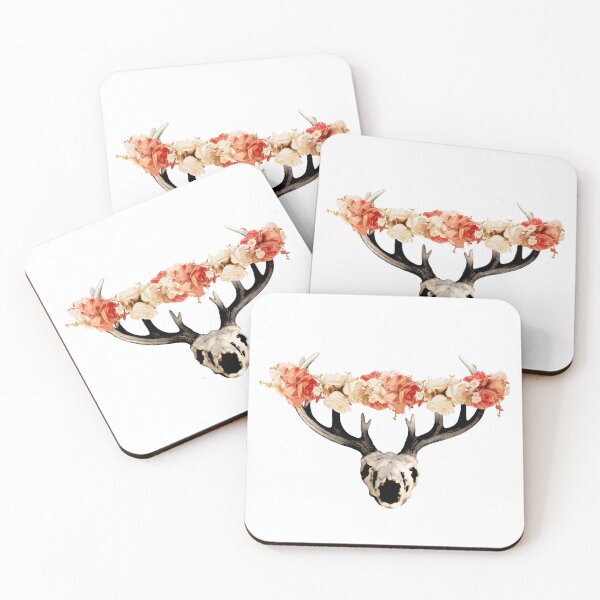 Item preview, Skull and flower crown designed and sold by Angrahius.