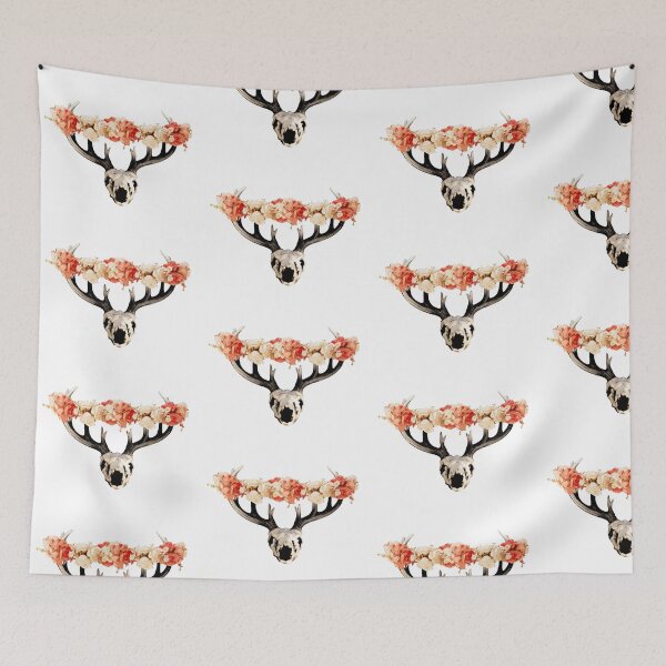 Item preview, Skull and flower crown designed and sold by Angrahius.