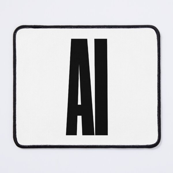 Item preview, AI Artificial Intelligence, Graphic Text, Bold, Big Text, black and white designed and sold by MajicArts.
