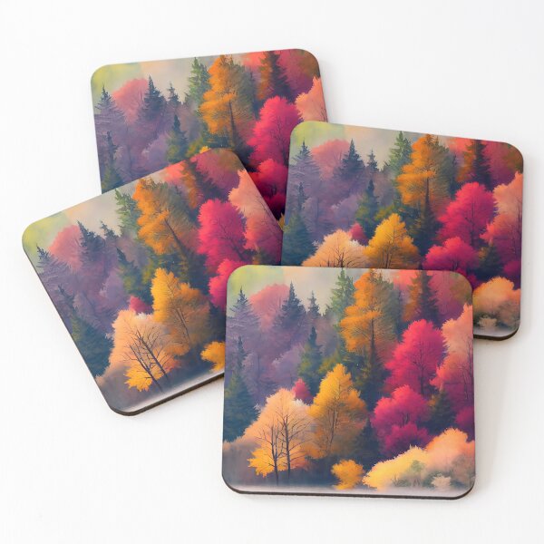 Item preview, Colorful Autumn Landscape Watercolor 21 designed and sold by Red Witch Art.