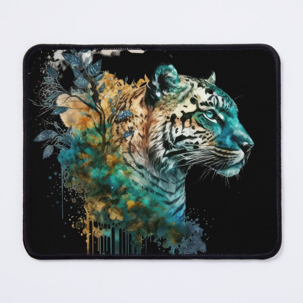 Item preview, A hand-drawn illustration of an exotic animal like a tiger or a peacock with a watercolor effect. designed and sold by AI-RDROP.