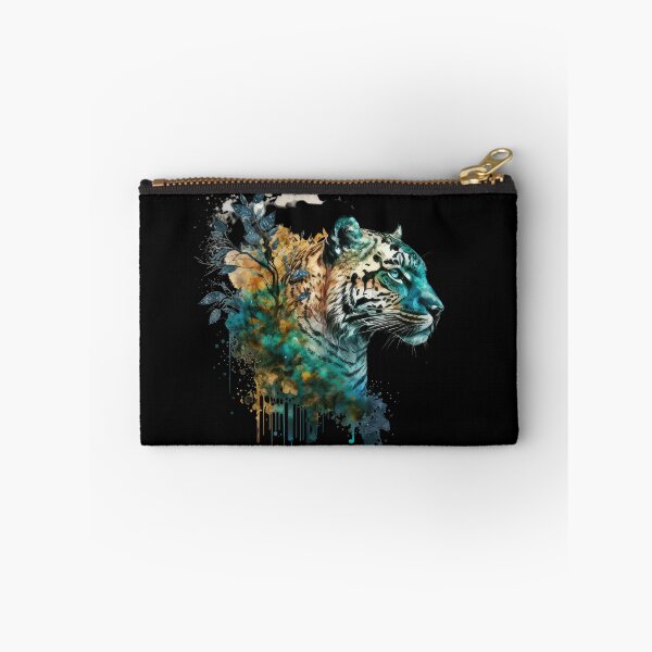 Item preview, A hand-drawn illustration of an exotic animal like a tiger or a peacock with a watercolor effect. designed and sold by AI-RDROP.