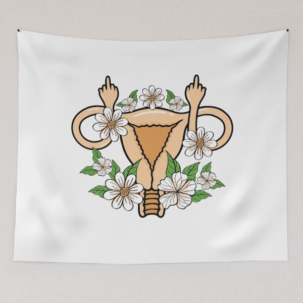 Item preview, Pro Choice Women's Rights Uterus Middle Finger Feminist designed and sold by brightgift.