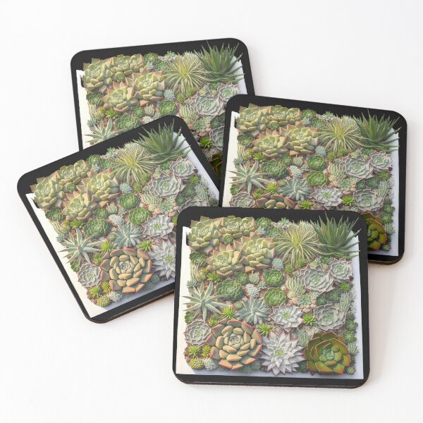 Item preview, A playful design featuring a variety of different succulent plants arranged in a unique pattern. designed and sold by AI-RDROP.