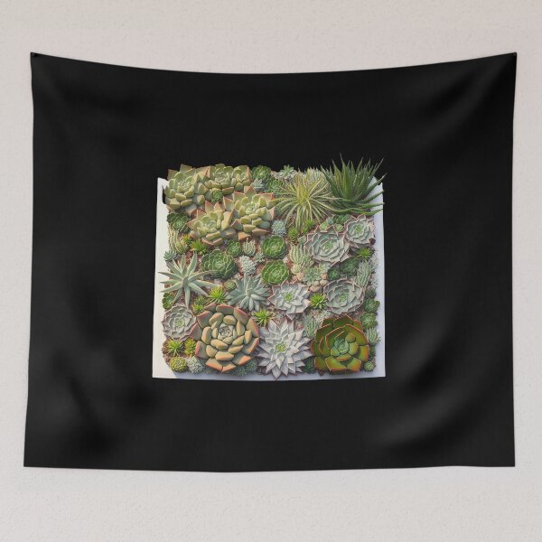 Item preview, A playful design featuring a variety of different succulent plants arranged in a unique pattern. designed and sold by AI-RDROP.