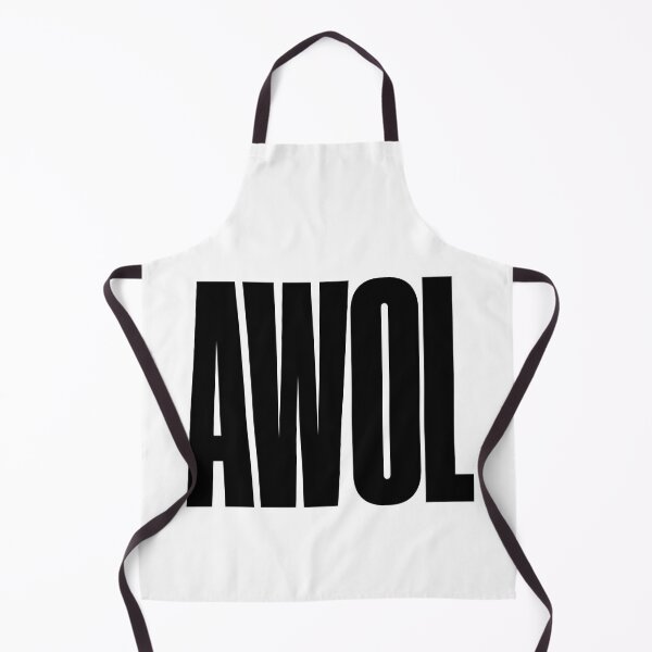 Item preview, AWOL Absent Without Leave, Graphic Text, Bold, Big Text, black and white designed and sold by MajicArts.