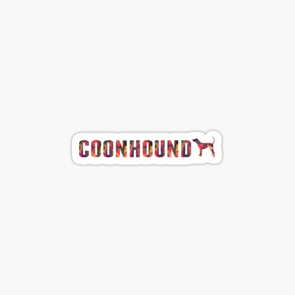 American English Coonhound Graphic Text Multi Sticker