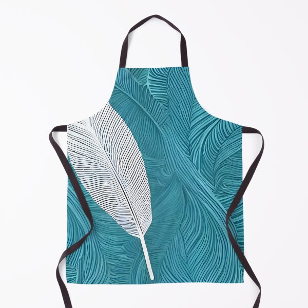 Item preview, White feather on cyan feather background designed and sold by scottanderson2.