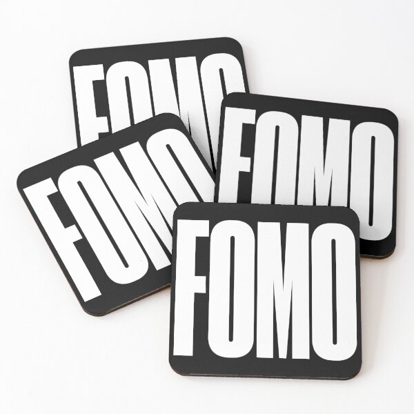 Item preview, FOMO, Fear of Missing Out, Graphic Text, Bold, Big Text, black and white designed and sold by MajicArts.