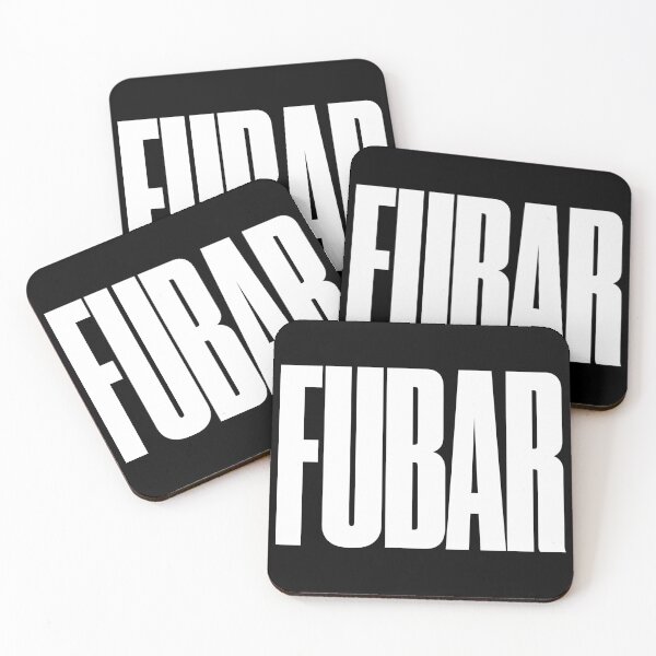 Item preview, FUBAR, F**cked up beyond all recognition, Graphic Text, Bold, Big Text, black and white designed and sold by MajicArts.
