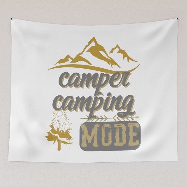 Item preview, camper camping mode, forest river sun inside tree pine designed and sold by movie-popcorn.