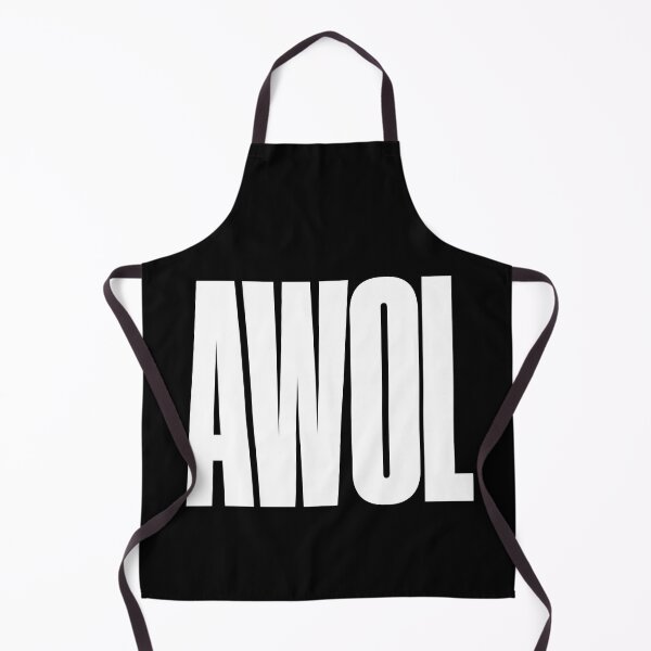Item preview, AWOL Absent Without Leave, Graphic Text, Bold, Big Text, black and white designed and sold by MajicArts.