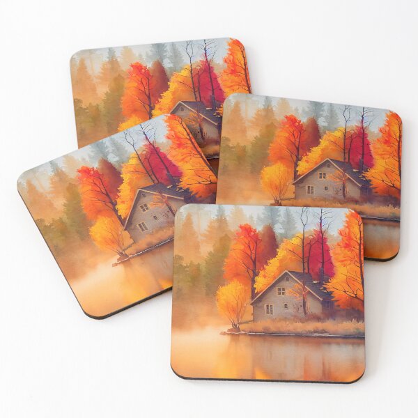 Item preview, Colorful Autumn Landscape Watercolor 22 designed and sold by Red Witch Art.