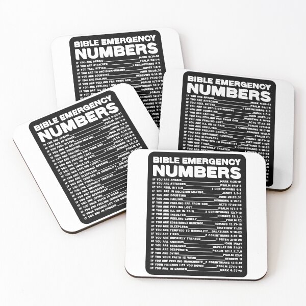 Item preview, Black Transparent Bible Emergency Numbers designed and sold by EverLifeApparel.