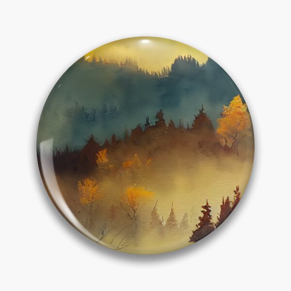 Item preview, Colorful Autumn Landscape Watercolor 19 designed and sold by Red Witch Art.