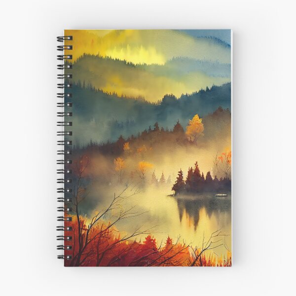 Item preview, Colorful Autumn Landscape Watercolor 19 designed and sold by Red Witch Art.