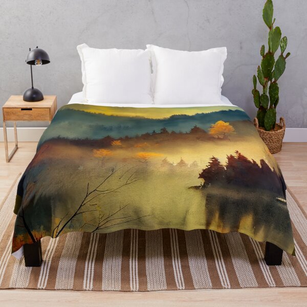 Item preview, Colorful Autumn Landscape Watercolor 19 designed and sold by Red Witch Art.