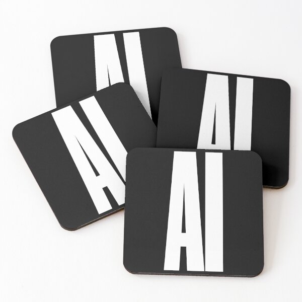 Item preview, AI Artificial Intelligence, Graphic Text, Bold, Big Text, black and white designed and sold by MajicArts.